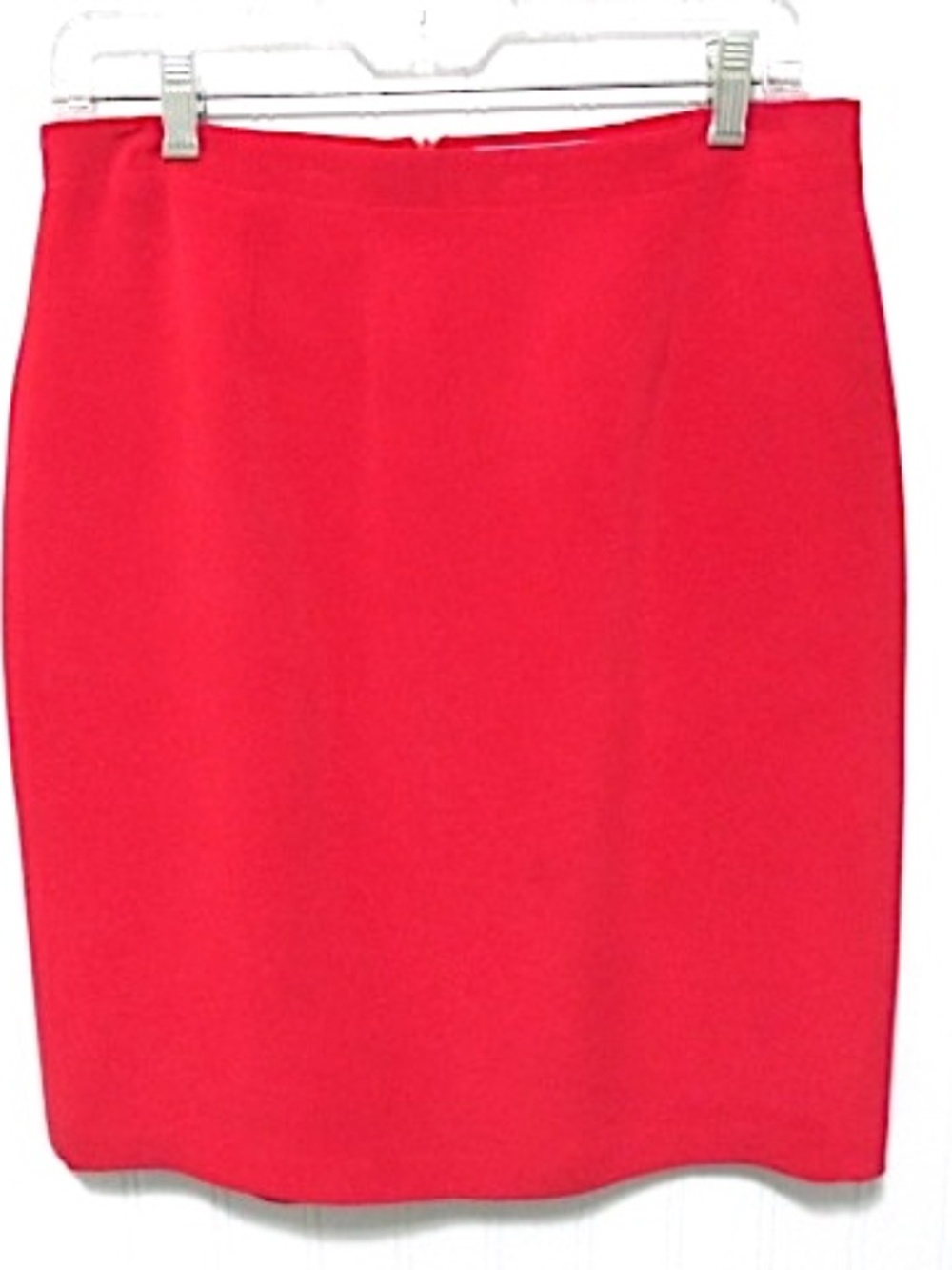 Chaus Red Silk Pencil Skirt, Size 12P